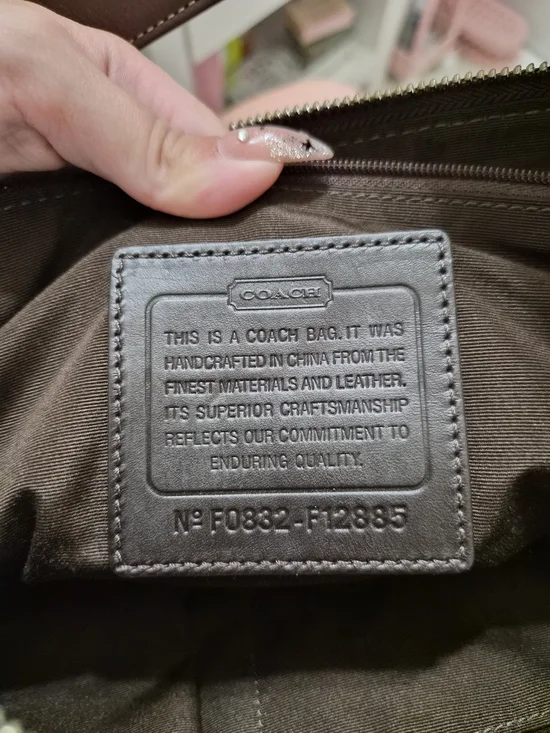 Coach Red Signature Canvas Hobo with Brown Leather Trim - Picture 9 of 9